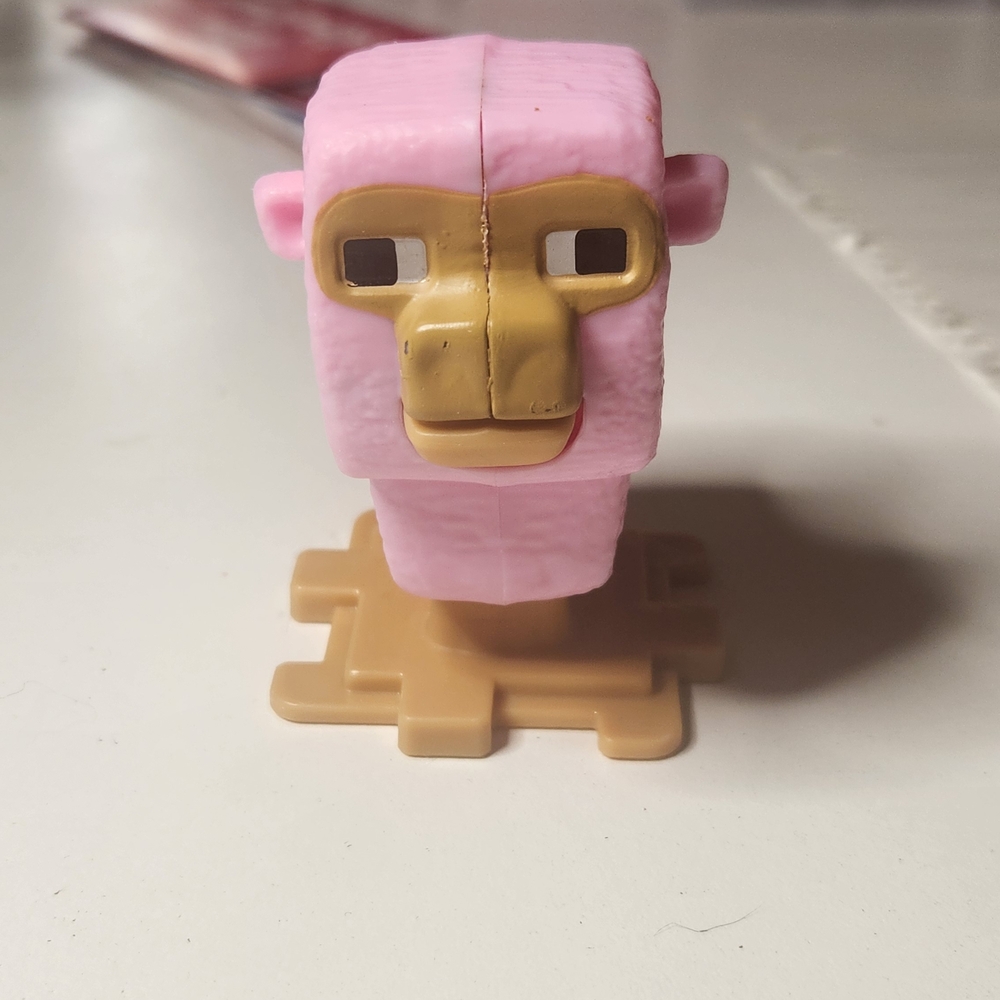 McDonald's Minecraft Pink Sheep Toy Action Figure